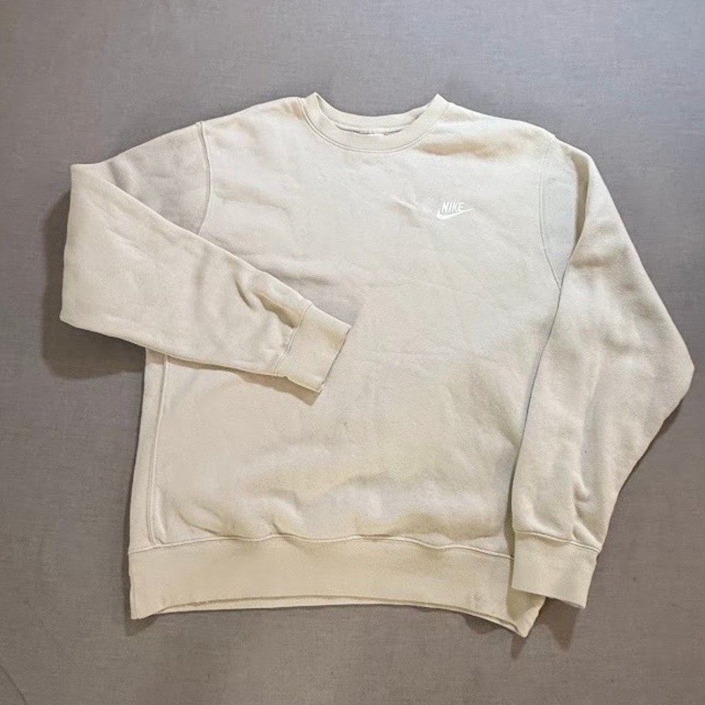Vintage Nike Sportswear Crewneck Sweatshirt Tan Beige Small S Long Sleeve.